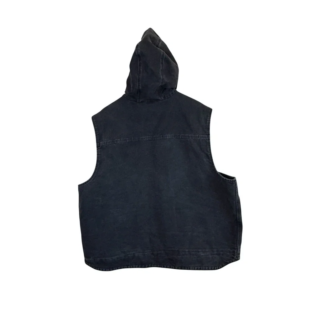Carhartt Knoxville Fleece Lined Hooded Vest Work XXL 2XL Black Outdoor 101697001